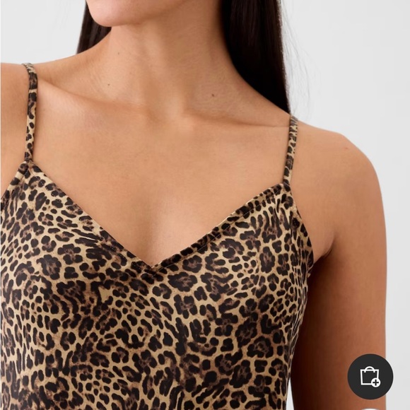Satin Leopard Midi Dress - GAP - Picture 4 of 10